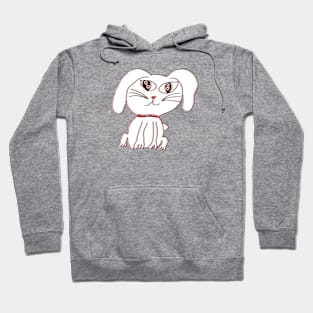 Child's drawing Bunny illustration Kid's art Rabbit sketch Hoodie